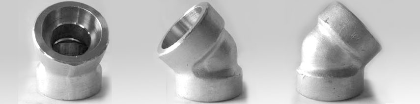Elbow 45 degree socket weld forged fittings 3000# ANSI B16.11 ASTM A182 F304/304L F316