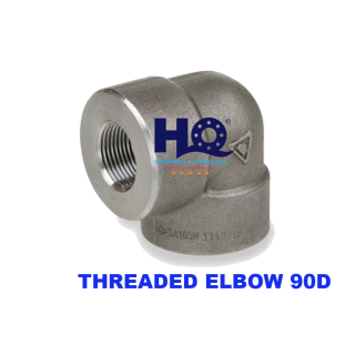 Elbow 90D threaded end 3000# ASME B16.11 ANSI A105