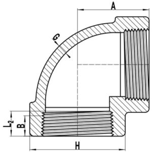 Co 90 độ Ren (90 deg Elbow NPT)