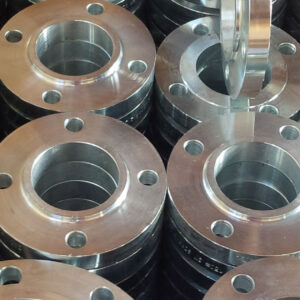 Hình ảnh mặt bích slip-on ANSI bằng Inox thương hiệu Hồng Quang, được xếp chồng trong