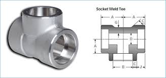 Tê hàn lồng Socket Weld Class 3000 (3000LB) vật liệu thép rèn ASTM A105 của thương