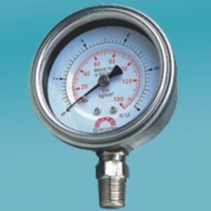 Đồng hồ áp suất vỏ inox chân đứng, dải đo 0-150 kg/cm2, cấp chính xác 1.6.