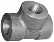 Tê ren thép rèn ASTM A105 Class 3000 Hồng Quang, phụ kiện đường ống nối ren,