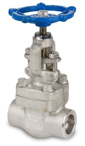 Hình ảnh van cầu inox 304 hàn lồng (socket weld) áp lực Class 800 với tay