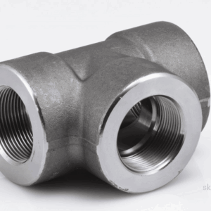 Ảnh tê ren thép rèn ASTM A105, kết nối ren NPT, áp lực Class 3000, là