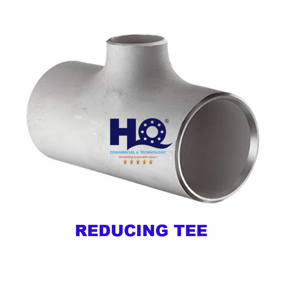 Ảnh tê giảm (reducing tee) Hồng Quang bằng inox (thép không gỉ) hàn đối đầu theo