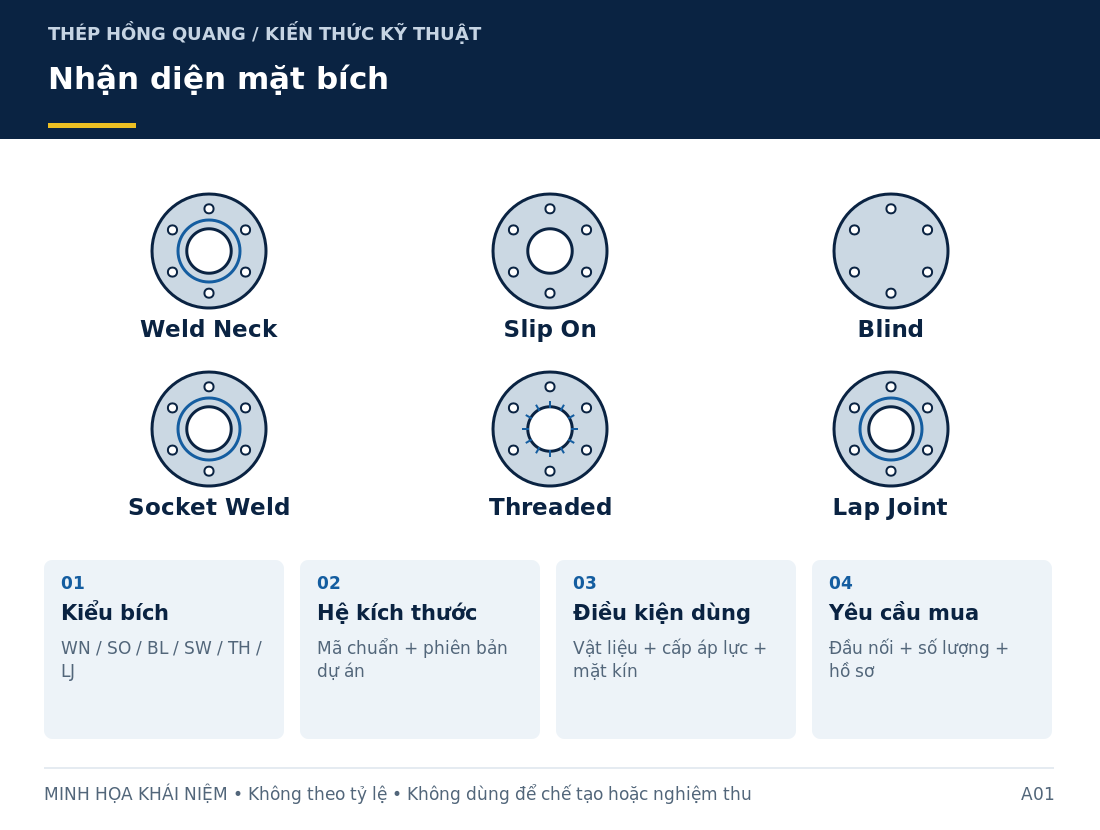 Nhận diện mặt bích: sơ đồ nhận diện và các thông tin cần làm rõ khi mua hàng.