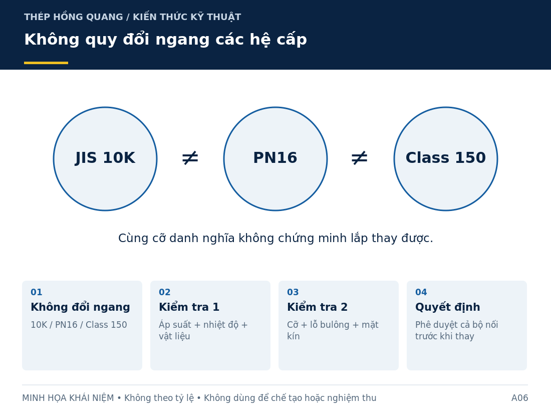 Không quy đổi ngang các hệ cấp: sơ đồ nhận diện và các thông tin cần làm rõ khi mua hàng.