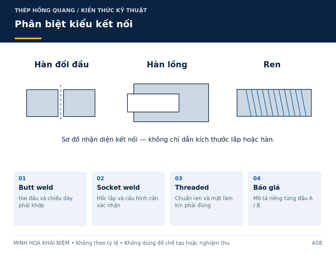 Phân biệt kiểu kết nối: sơ đồ nhận diện và các thông tin cần làm rõ khi mua hàng.