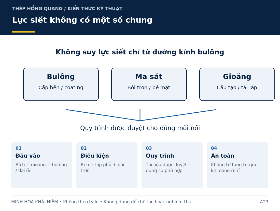 Lực siết không có một số chung: sơ đồ nhận diện và các thông tin cần làm rõ khi mua hàng.