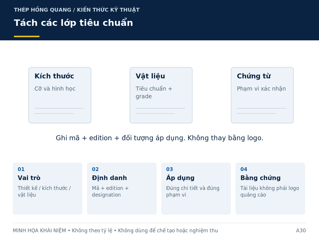 Tách các lớp tiêu chuẩn: sơ đồ nhận diện và các thông tin cần làm rõ khi mua hàng.