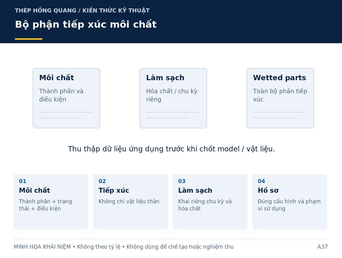 Bộ phận tiếp xúc môi chất: sơ đồ nhận diện và các thông tin cần làm rõ khi mua hàng.
