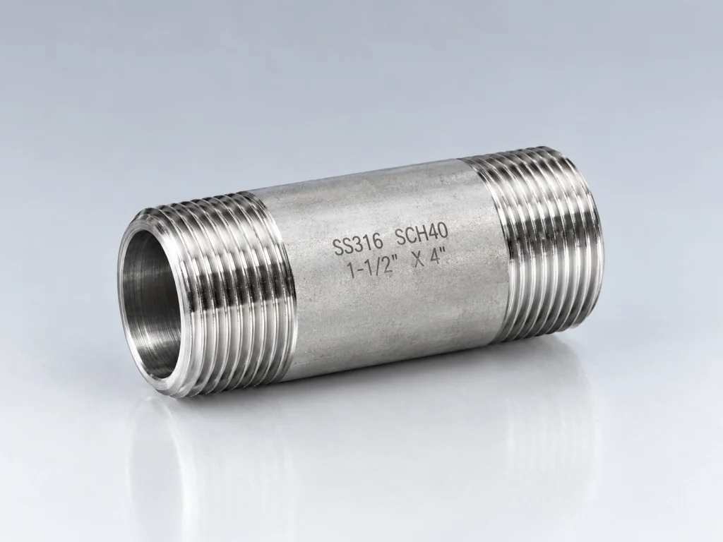 Ống ren hai đầu inox - thép mạ kẽm Thép Hồng Quang