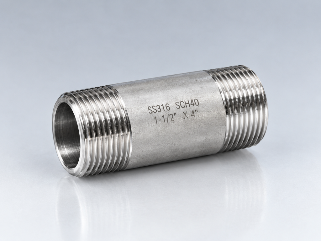 Ống ren hai đầu inox - thép mạ kẽm Thép Hồng Quang