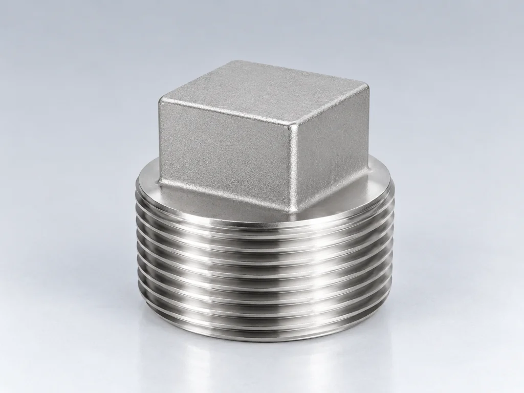 Nút bịt ren đầu vuông inox 304 - thép áp lực Thép Hồng Quang