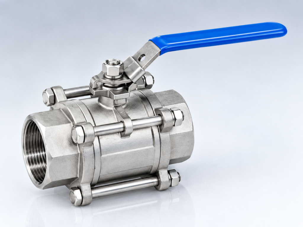Van bi inox 304 3 mảnh nối ren Thép Hồng Quang