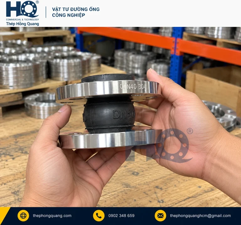 Khớp nối cao su có hai mặt bích — cận cảnh — Hồng Quang