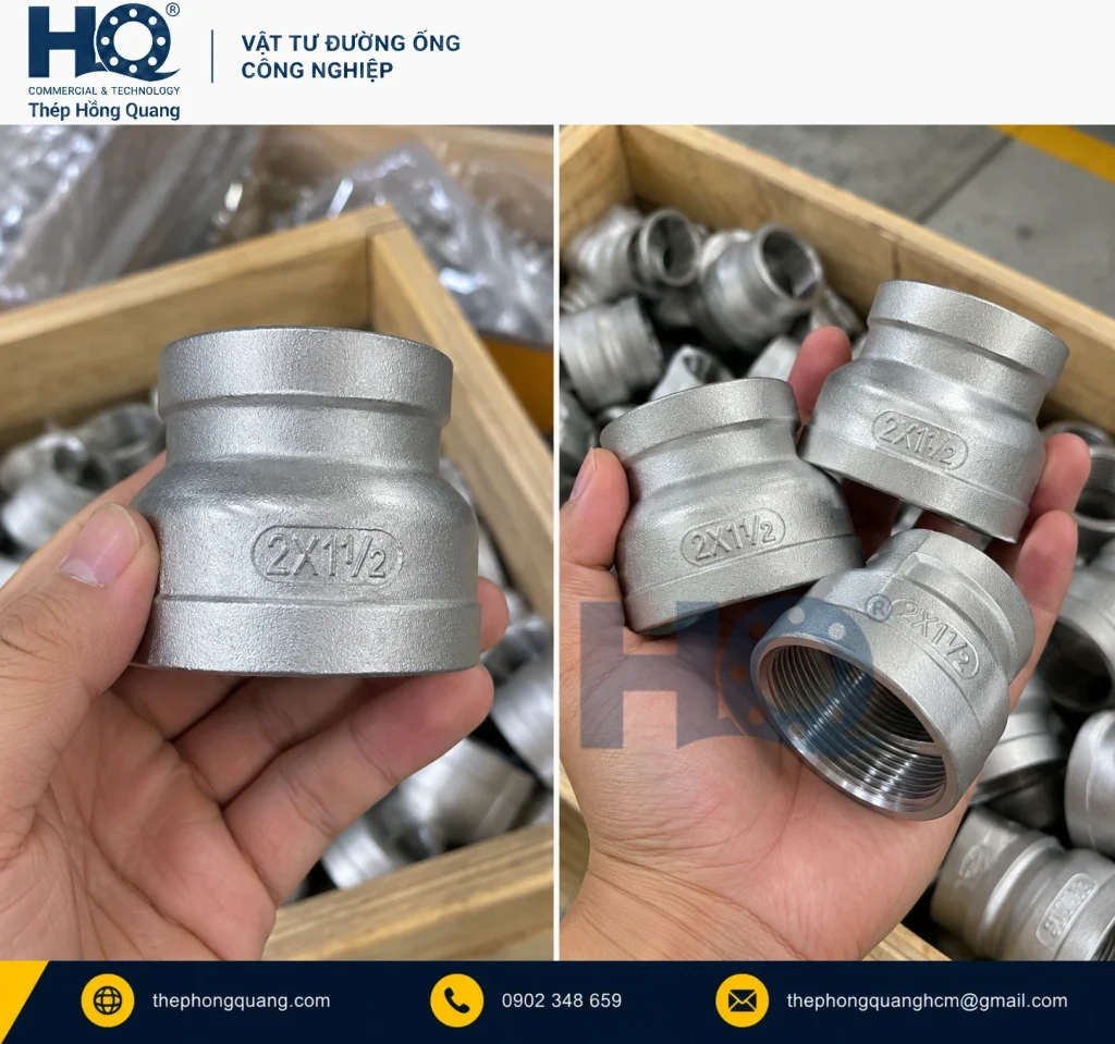 Măng sông giảm ren — hai góc chụp — Hồng Quang