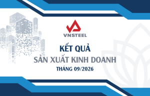 Ảnh bìa kết quả sản xuất kinh doanh tháng 09/2026 của VNSTEEL